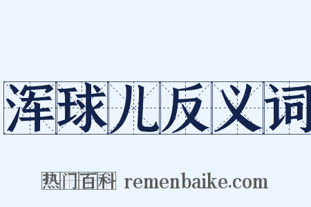 浑球儿反义词是什么意思的图片